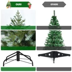 Costway 8-ft Full Green Artificial Christmas Tree With Lights And 1658 Mixed Tips -Northlight Sales Store 331066813 AlternateImage3