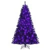 Costway 7-ft Pre-lit Full Black Artificial Christmas Tree With 500 Purple LED Lights -Northlight Sales Store 331066815 MainImage 001