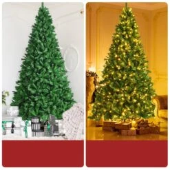 Costway 9-ft Pre-lit Full Green Artificial Christmas Tree With 850 Warm White LED Lights -Northlight Sales Store 331066817 AlternateImage2
