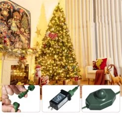 Costway 9-ft Pre-lit Full Green Artificial Christmas Tree With 850 Warm White LED Lights -Northlight Sales Store 331066817 AlternateImage3