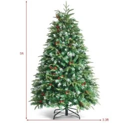 Costway 5-ft Pre-lit Full Green Artificial Christmas Tree With 250 Multicolor LED Lights -Northlight Sales Store 331066819 AlternateImage1