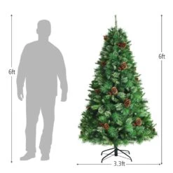 Costway 6-ft Pre-lit Full Green Artificial Christmas Tree With 350 Warm White LED Lights 8 Costway 6-ft Pre-lit Full Green Artificial Christmas Tree With 350 Warm White LED Lights -Northlight Sales Store 331066825 AlternateImage1