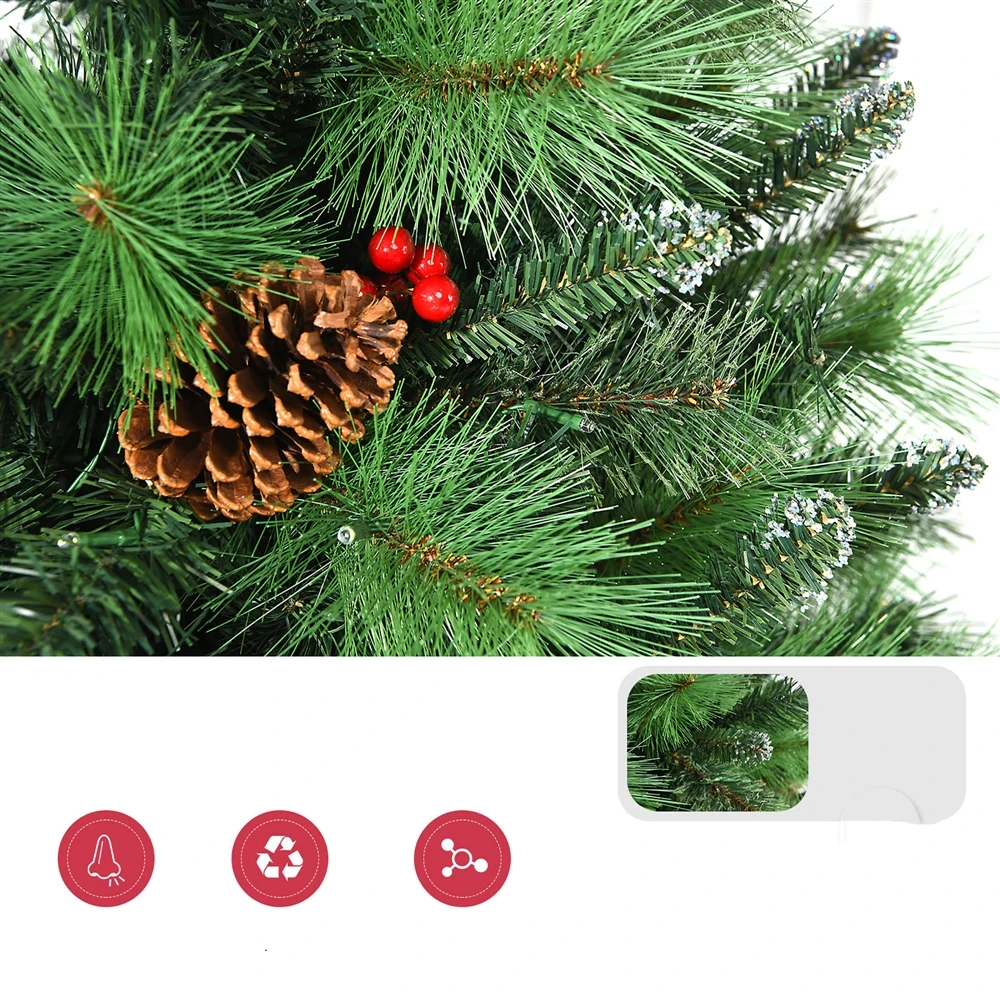 Costway 6-ft Pre-lit Full Green Artificial Christmas Tree With 350 Warm White LED Lights 5 Costway 6-ft Pre-lit Full Green Artificial Christmas Tree With 350 Warm White LED Lights - Image 3