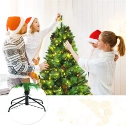 Costway 6-ft Pre-lit Full Green Artificial Christmas Tree With 350 Warm White LED Lights 10 Costway 6-ft Pre-lit Full Green Artificial Christmas Tree With 350 Warm White LED Lights -Northlight Sales Store 331066825 AlternateImage3