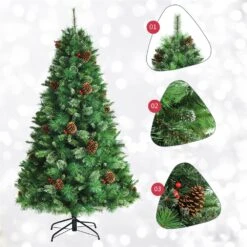 Costway 6-ft Pre-lit Full Green Artificial Christmas Tree With 350 Warm White LED Lights 11 Costway 6-ft Pre-lit Full Green Artificial Christmas Tree With 350 Warm White LED Lights -Northlight Sales Store 331066825 AlternateImage4