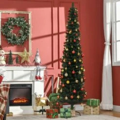 HOMCOM 7-ft Artificial Christmas Tree Pencil Xmas Tree 8 HOMCOM 7-ft Artificial Christmas Tree Pencil Xmas Tree -Northlight Sales Store 331067816 AlternateImage1