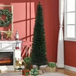 HOMCOM 7-ft Artificial Christmas Tree Pencil Xmas Tree 10 HOMCOM 7-ft Artificial Christmas Tree Pencil Xmas Tree -Northlight Sales Store 331067816 AlternateImage3