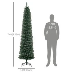 HOMCOM 7.5-ft Artificial Snow Dipped Christmas Tree -Northlight Sales Store 331067822 AlternateImage2