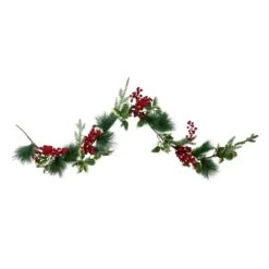 Northlight 5-ft Indoor Holly And Pine Springs Artificial Christmas Garland