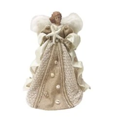 Santa's Workshop 16-in Beige Coastal Angel Christmas Tree Topper