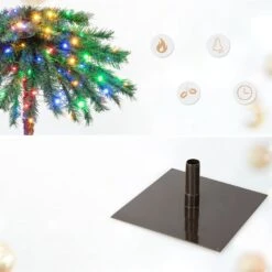 Costway 6-ft Pre-Lit Artificial Tropical Christmas Palm Tree With 210 Multicolour LED Lights -Northlight Sales Store 332017543 AlternateImage3