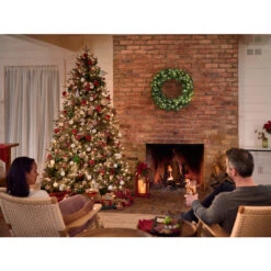 Holiday Living 7.5-ft Pre-Lit Artificial Hayden Pine Christmas Tree With 800 Warm White LED Lights -Northlight Sales Store 43255065b