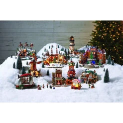 Street Lamp Posts For Christmas Village LED Black 6/Pack -Northlight Sales Store 43265040c
