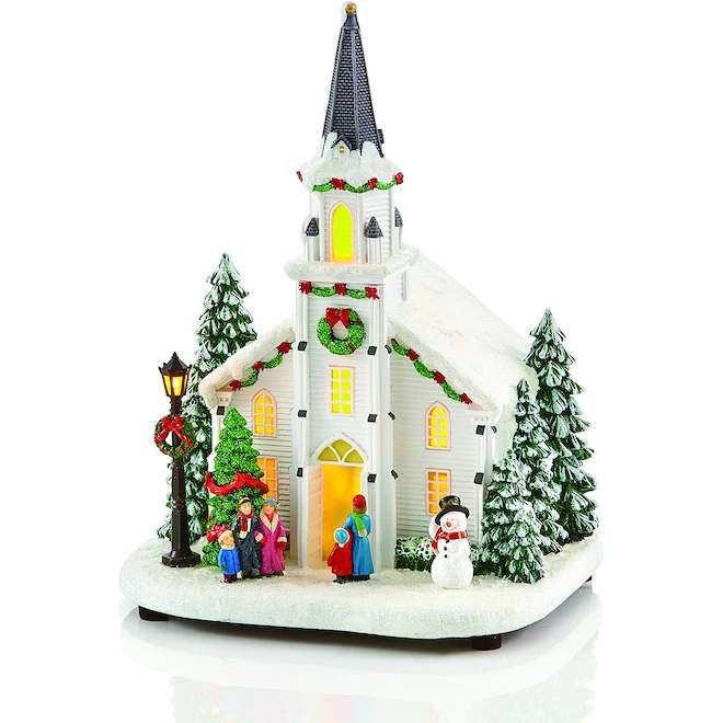 Carole Towne Church Lighted For Christmas Village 3 Carole Towne Church Lighted For Christmas Village