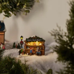 Carole Towne Chloe Skate Repair Shop Lighted LED For Christmas Village 8 Carole Towne Chloe Skate Repair Shop Lighted LED For Christmas Village -Northlight Sales Store 43265111c