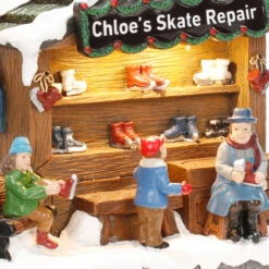 Carole Towne Chloe Skate Repair Shop Lighted LED For Christmas Village 9 Carole Towne Chloe Skate Repair Shop Lighted LED For Christmas Village -Northlight Sales Store 43265111d