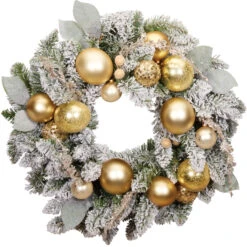 Holiday Living Green And Copper Artificial Christmas Wreath 28-in