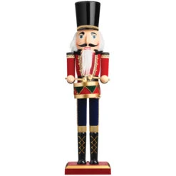 Holiday Living Christmas Nutcracker With Drum LED 36-in