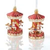 Holiday Living Set Of 2 Christmas Ornements Carousel Gold And Red -Northlight Sales Store 43285181