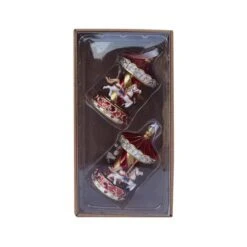 Holiday Living Set Of 2 Christmas Ornements Carousel Gold And Red -Northlight Sales Store 43285181c