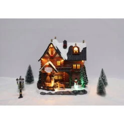 Carole Towne Lighted Musical Christmas Lodge With Reindeer Multicolour 8 Carole Towne Lighted Musical Christmas Lodge With Reindeer Multicolour -Northlight Sales Store 43325156c