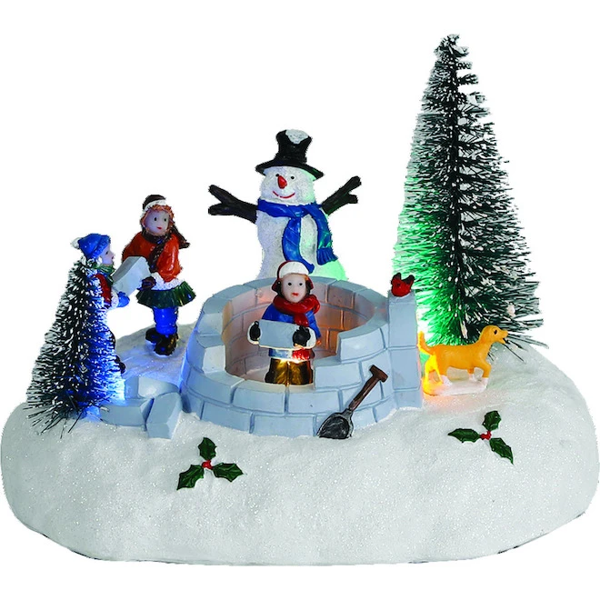 Carole Towne Christmas Scene LED Igloo 7.09-in X 4.92-in X 5.71-in 3 Carole Towne Christmas Scene LED Igloo 7.09-in X 4.92-in X 5.71-in