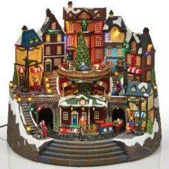 Carole Towne Christmas Village Animated And Musical 16.73-in X 13.98-in X 14.76-in