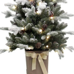 Holiday Living Pre-Lit Artificial Potted Christmas Tree With 50 LED Lights 48-in -Northlight Sales Store 43445228c