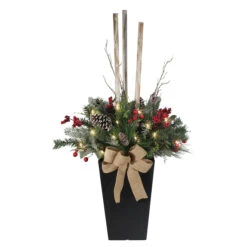 Holiday Living 50-in Pre-Lit Potted Christmas Plant With 25 LED Lights -Northlight Sales Store 43445229b