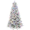 Holiday Living 7.5-ft Pre-Lit Artificial Frosted Christmas Tree With 500 Multicolour LED Lights -Northlight Sales Store 44235020