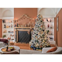 Holiday Living 7.5-ft Pre-Lit Artificial Frosted Christmas Tree With 500 Multicolour LED Lights -Northlight Sales Store 44235020b