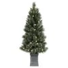 Holiday Living 4.5-ft Pre-Lit Artificial Potted Christmas Tree With 60 Warm White LED Lights