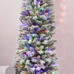 Holiday Living 7-ft LED Green Flocked Christmas Tree -Northlight Sales Store 50175153e